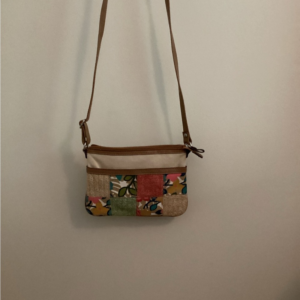 Relic Patchwork Crossbody Bag in Neutral and Multicolor